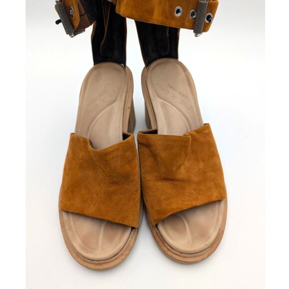 Rag & Bone Soren Block Heel Sandal Ankle Strap Women's Cuoro Size US6.5 EU37 - Picture 3 of 11